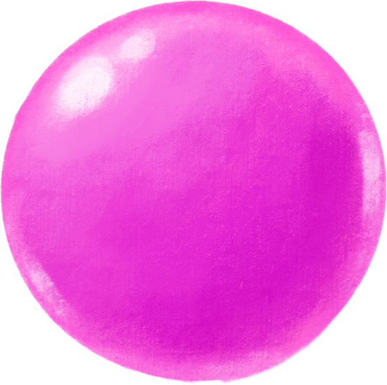 Bubble gum ball digital paint illustartion hand drawing