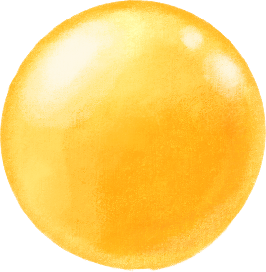 Bubble gum ball digital paint illustartion hand drawing